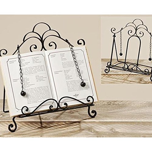 Rustikaler Buchständer Buchstütze Kochbuchhalter Eisen Cover