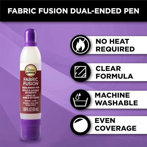 image for Aleene's Fabric Fusion Glue 1.6 oz Dual-Ended Pen, Fine Tip & Sponge T