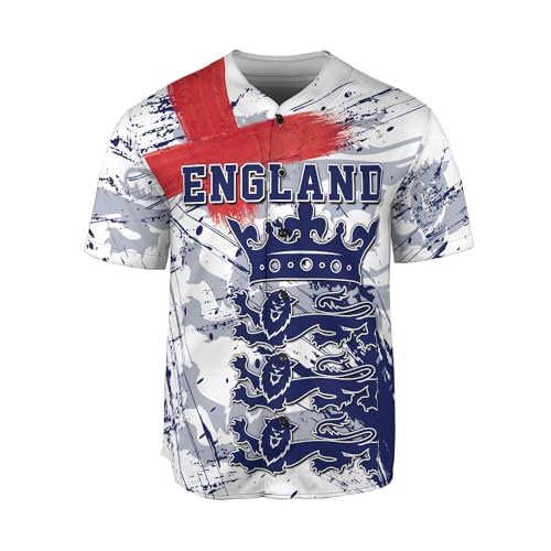 Camiseta personalizada de béisbol Inglaterra para hombre, camiseta Inglaterra para mujer, regalo Inglaterra tallas S-5XL miniatura 3