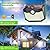 Solar Lights Outdoor 120 LED with Lights Reflector and 3 Lighting Modes,Solar Motion Sensor Wall Lights, IP65 Waterproof Solar Powered Wall Lights for Garden Patio Yard Deck Pendant Lights(4Pack)