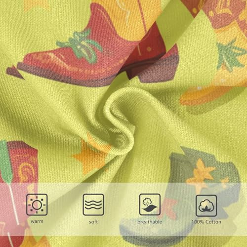 KLL Western Boots Design Boho Scotland Toddler Boys' Cotton Athletic Underwear Breathable Children Undies3