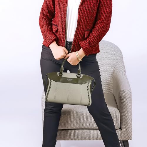 Image of EXOTIC Premium Celeste Tubular Handle Satchel Handbag for Women with Detachable & Adjustable Sling Strap | Spacious Structured Shoulder Bag | Spacious Structured
