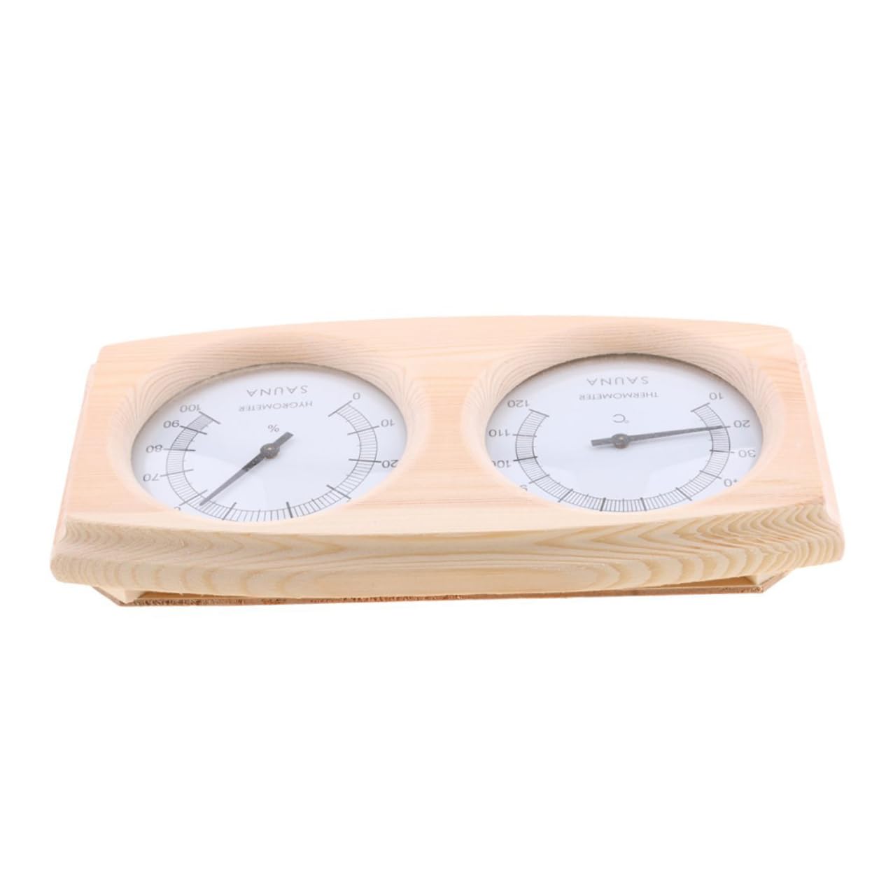 Termometro in Legno per Sauna Quadrante Chiaro, Beige