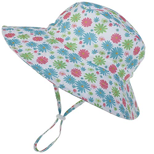 Image of MaxNova Baby Sun Hat Large Brim Toddler Summer Hats Baby Bucket Hat Kids Beach Hats for Baby Girls Boys