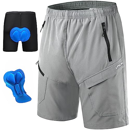 Image of Men's Mountain Bike Shorts 3D Padded Baggy Bicycle Riding Cycling Shorts Quick Dry Lightweight Biking Shorts