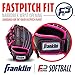 Franklin Sports Girls Softball Glove - Women's Windmill Fastpitch + Slowpitch Softball Glove - Pink Softball Mitt - Left Hand Throw Adult + Youth - 11