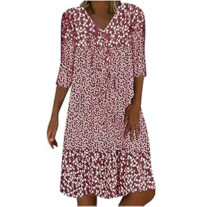 oelaio Cover Up Dresses for Women,Mother of Bride Dresses for Wedding Ladies Dresses Evening Maxi Dresses Vacation Dresses,Red,XX-Large