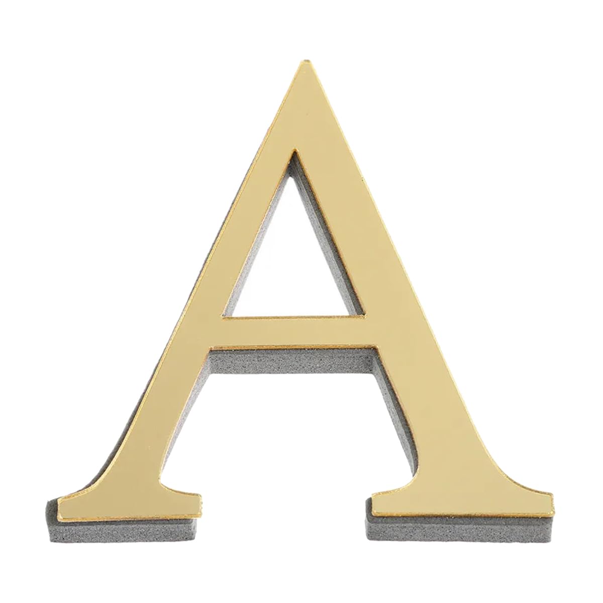 Ayuduots Gold 3D Mirror Letter Stickers, Acrylic Self-Adhesive Alphabet Letter Signs for Home Wall Decor - A 11.81inch