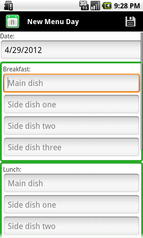 Kitchen Menu - App on Amazon Appstore