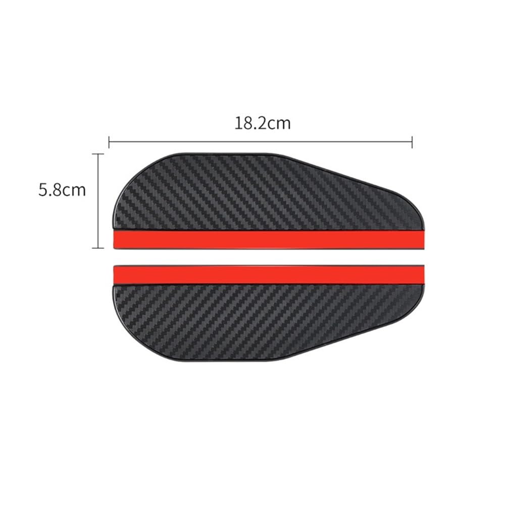 2 Deflettori Parapioggia Per Specchietti Auto - Sopracciglia In Gomma PVC Universali Per Auto E SUV - 2