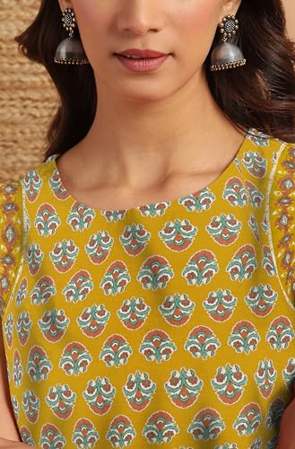 Image of Janasya Women's Cotton Floral Print Regular Top