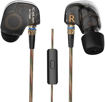 Kz ATE Copper Driver Ear Hook HiFi in Ear Earphone Sport Headphones for Running with Foam Eartips with Microphone