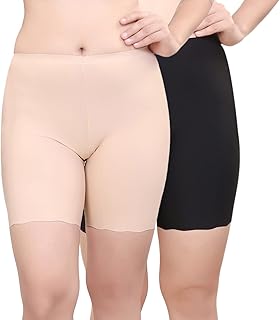 plumbury Women's/Girl's Seamless Smooth Ice Silk Boyshort Cycling Shorts Yoga Shorts Under Skirt Shorts Safety Shorts (Pack of 3)-picture-24
