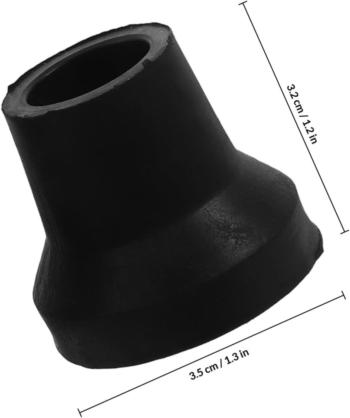 FRCOLOR 8pcs 16mm Universal Walking Cane Tips Replacement Black Rubber Non-Slip Heavy-Duty Rubber Pads for Walkers and Canes Easy to Replace and Sturdy