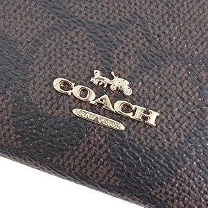 新品 コーチ ブラウン シグネチャー IDケース 黒 カード・コインケース Brandol / COACH コーチ 小銭入れ スキニー ID ケース