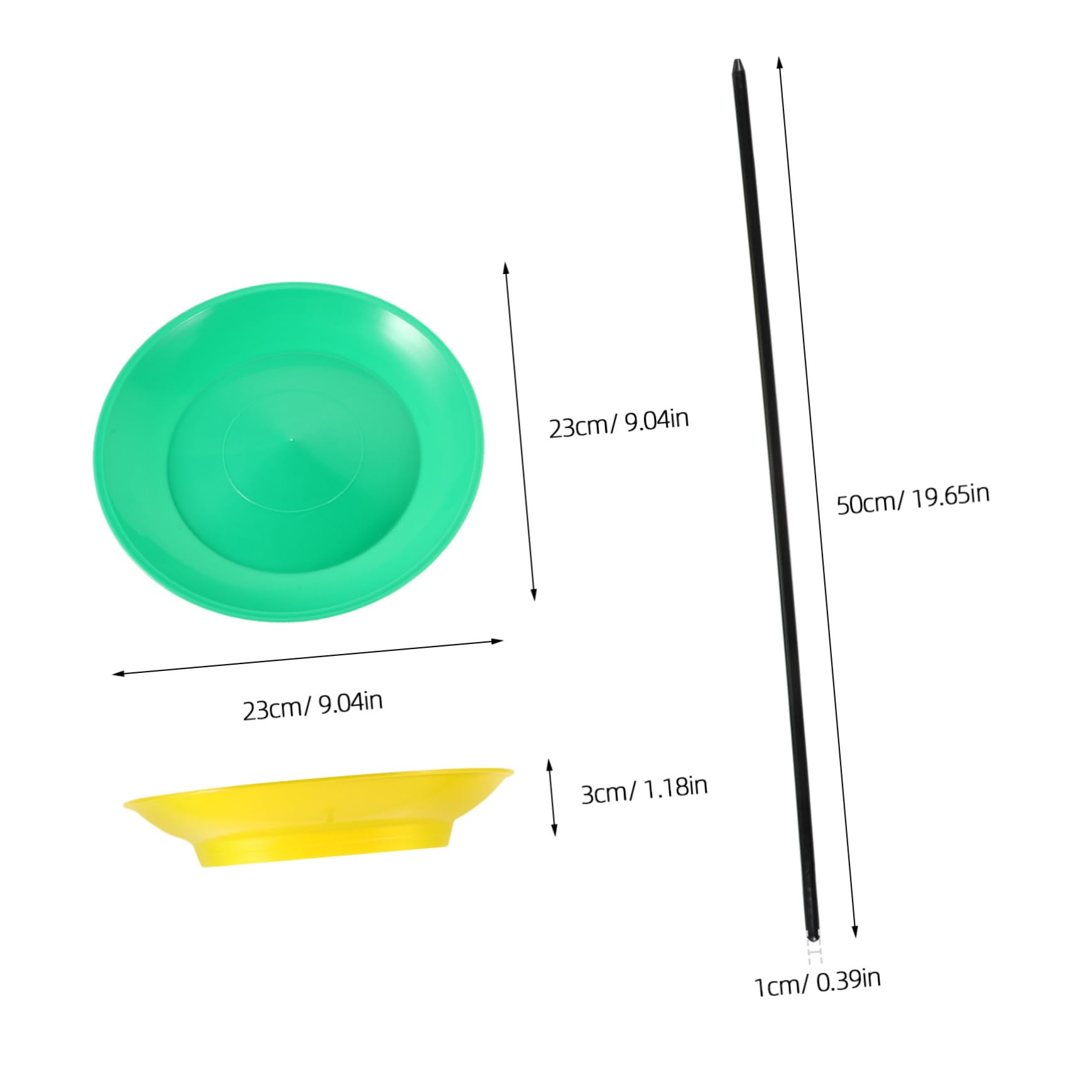 BESPORTBLE 2pcs Juggling Sticks Set for Boys and Girls Juggling Toys for Beginners Sets for Adults Circus Trick Toy Plate Sticks