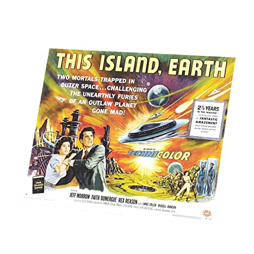 Toile Imprimée Vieille Affiche Anglaise This Island Earth : Une Œuvre Vintage Grand Format