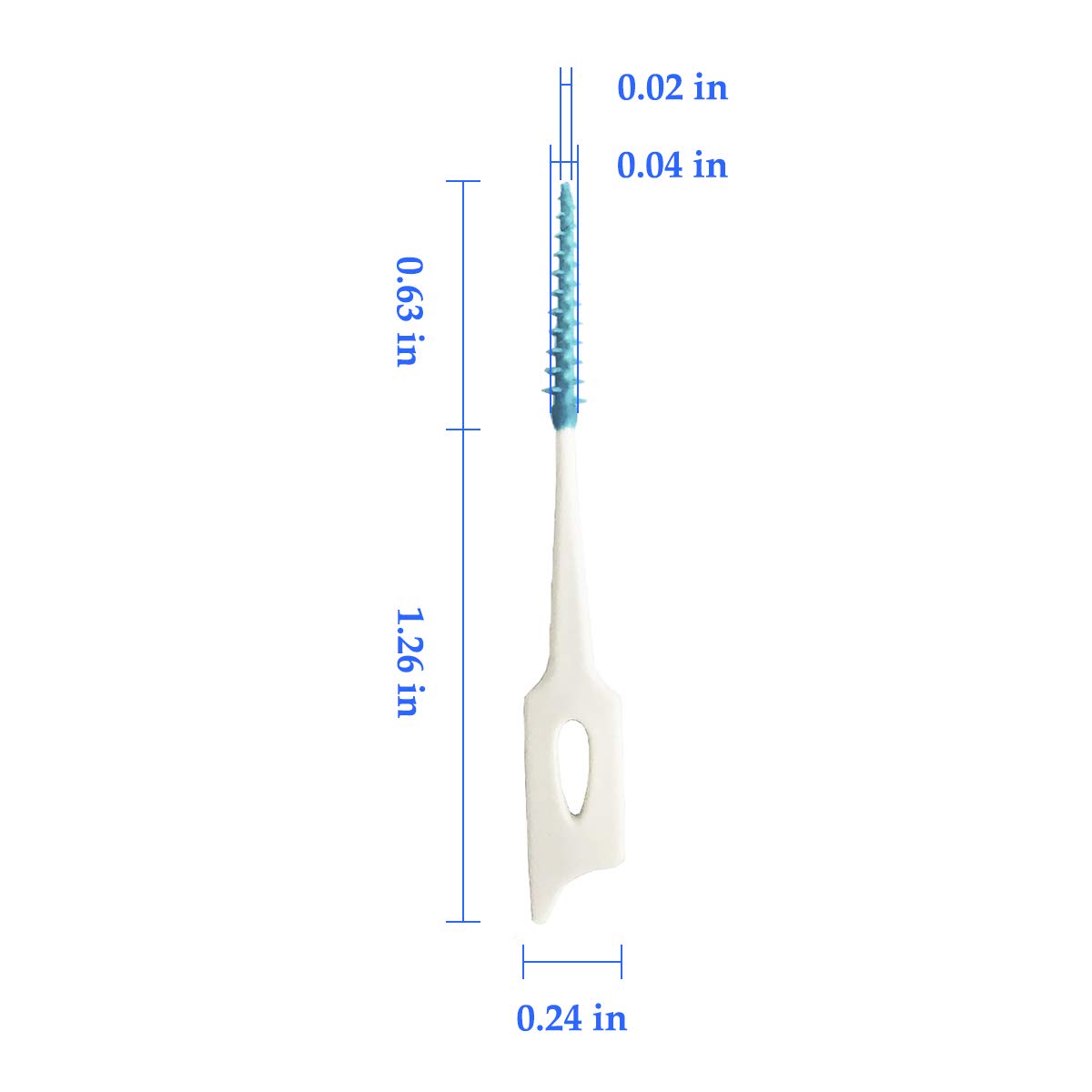 240 plettri interdentali con setole in gomma morbida, facili da inserire e pulire gli spazi dei denti, manico a punta per una migliore pulizia