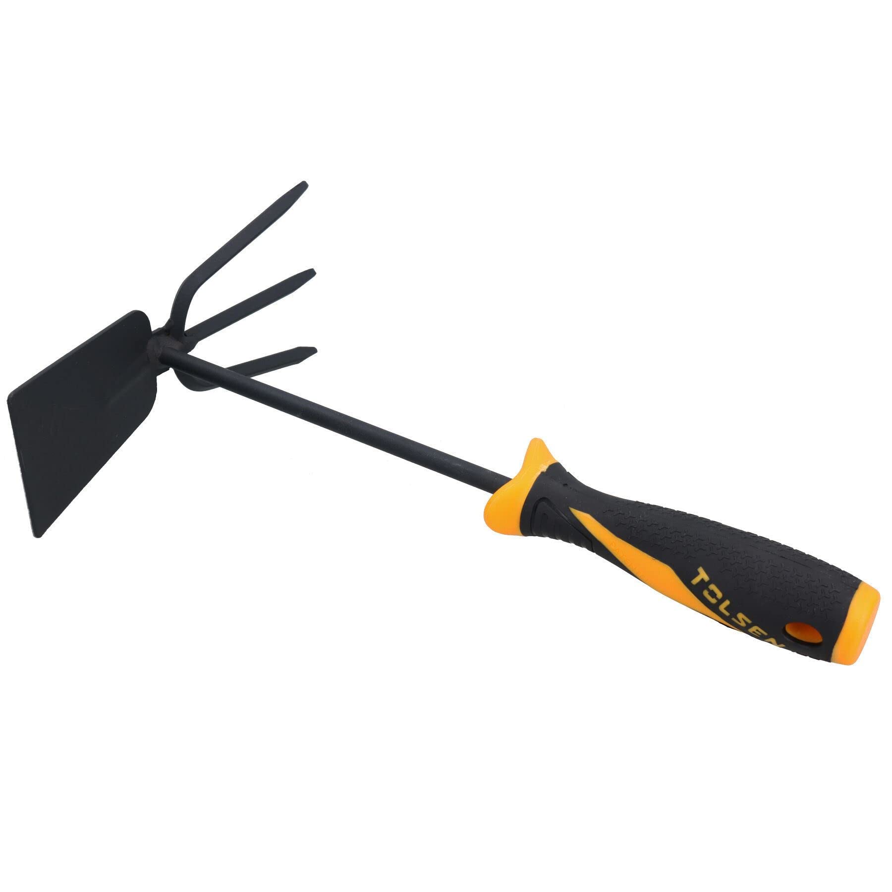 AB Tools Hand Cultivator Weeder Double Head Hoe Fork Garden Soil Dirt Dig Lawn Plant