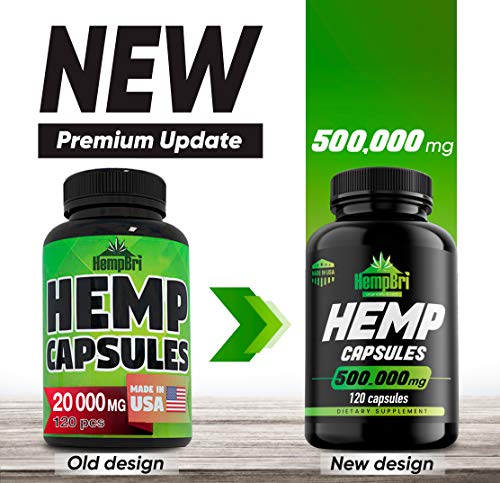 Hempbri Hemp Oil Extract Capsules for Joint Support Your Health Sleep Supplement Pill Tablets Immune Natural Seed Oils Powder (Pack of 1) - Image 3