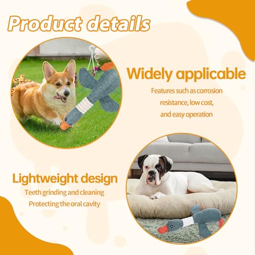 MALOUSUN Hundespielzeug Unzerstörbar,Anti Stress Ente Hund,Welpenspielzeug,Pfotenstern Enten Spielzeug Hund Blau,Kuscheltier für Hunde,Weiches Dog Toys für Aggressive Kauer,Kleine,Mittlere,Große Hund
