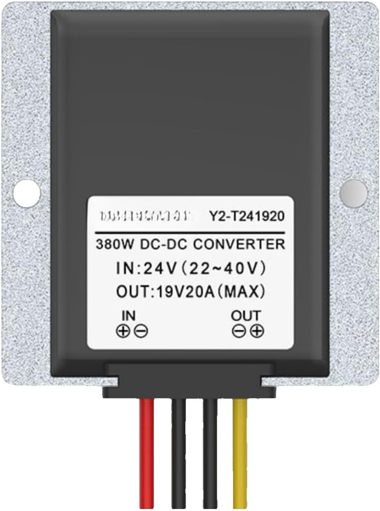 24V to 19V DC Power Supply Voltage stabilizing Converter 36V to Step-Down Module DC-DC Transformer(24V to 19V 20A)