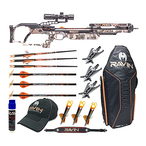 Ravin Crossbows R10 400 FPS Crossbow (Predator Camo) Enthusiast Bundle (8 Items)