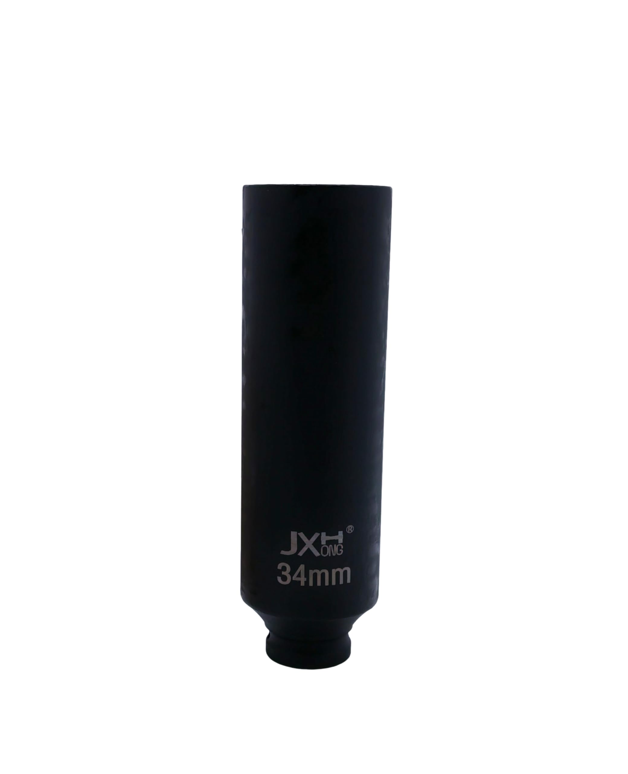 JXHONG 1/2-Inch Drive Metric Extra Deep Impact Socket, Heavy-Duty,6-Point, 6.3-Inch Long, Heat-Treated Cr-V Steel (34mm)
