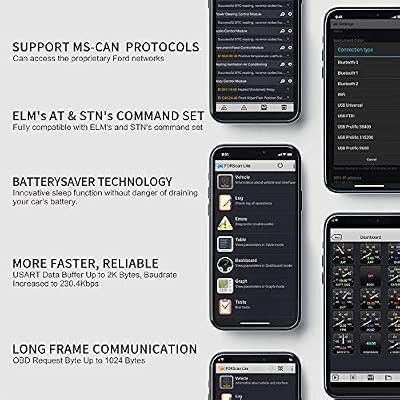 قارئ رمز السيارة Vgate vLinker FD OBD2 Bluetooth، ماسح تشخيصي OBD2 لنظامي التشغيل Android وWindows