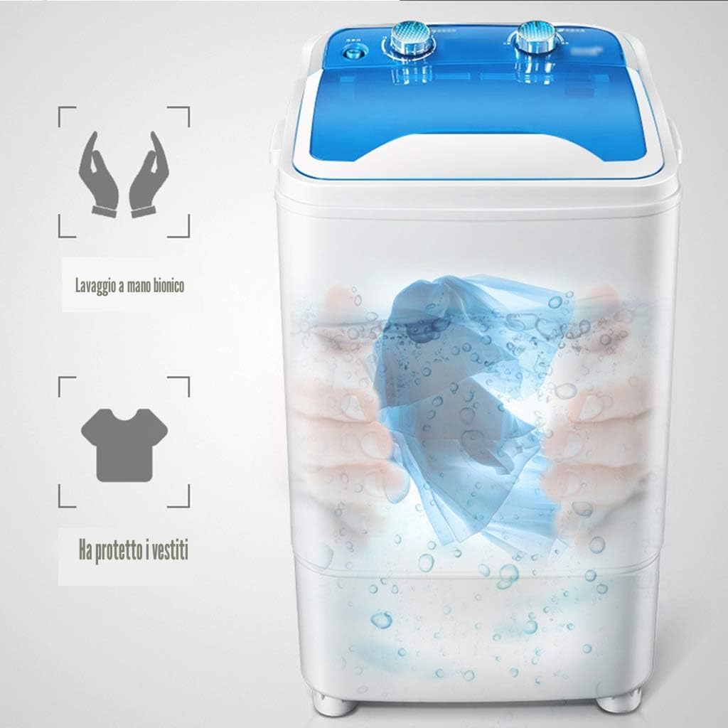 Mini Lavatrice Semiautomatica A Canna Singola di Grande capacità, Design Portatile E Compatto, capacità di Lavaggio Integrata 7KG con Funzione di Cronometraggio