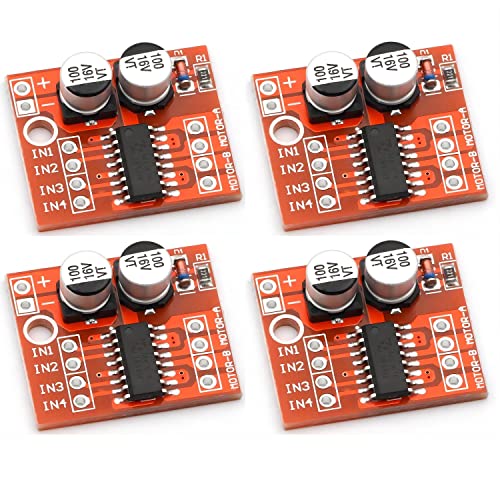 WWZMDiB 4Pcs Mini L298N 2 Channel H Bridge DC Motor Driver Board with MX1508 Chip for Electric Projects Smart Car Robot.