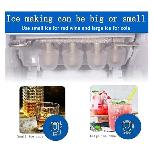 Máquina de Hielo Compacta y Portátil, 33LBS/24H Acero Inoxidable miniatura 2