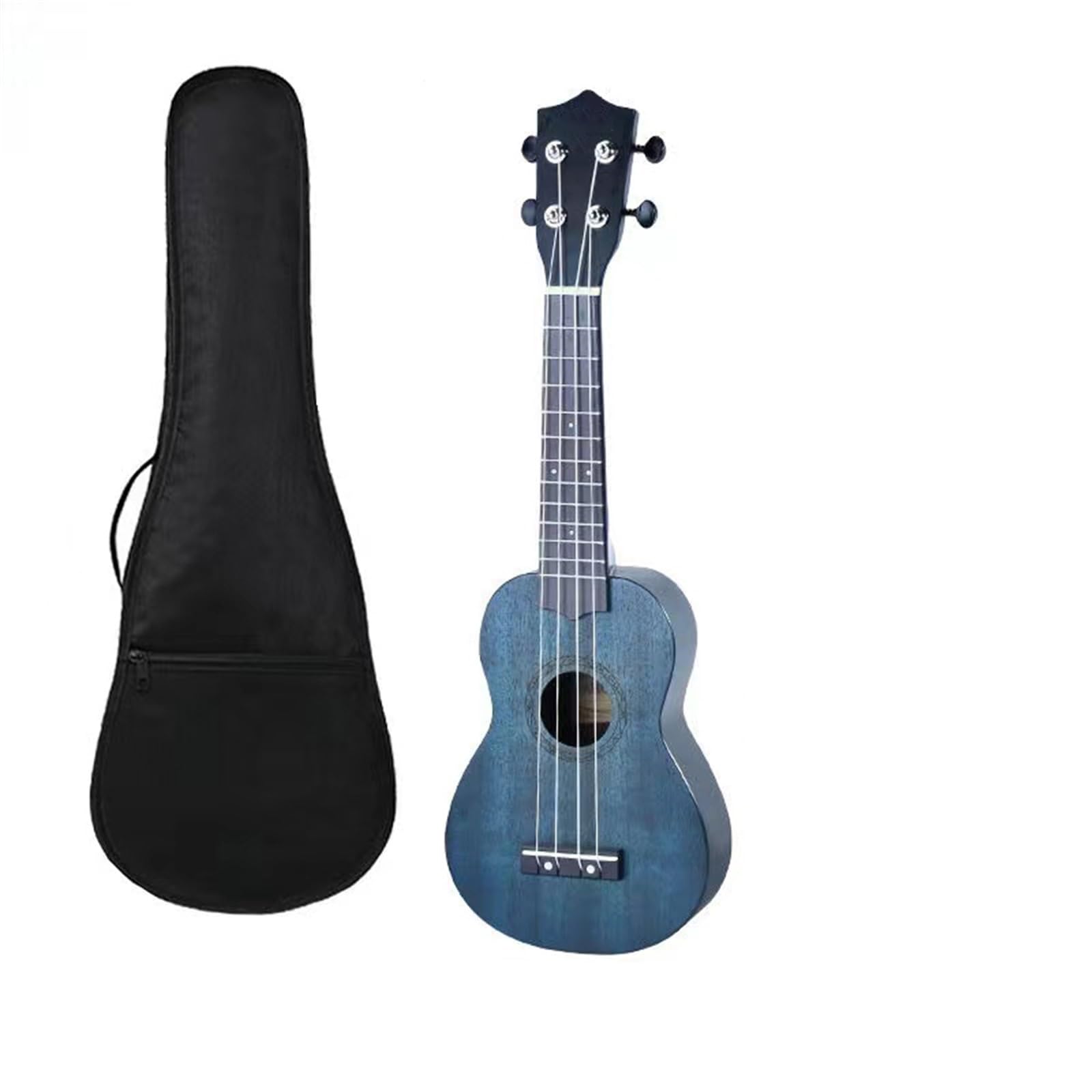 Ukulele 21-calowa Drewniana Mała Gitara Dla Początkujących, Prezent Dla Początkujących Z Zerowym Fundamentem Ukulele Set(4)