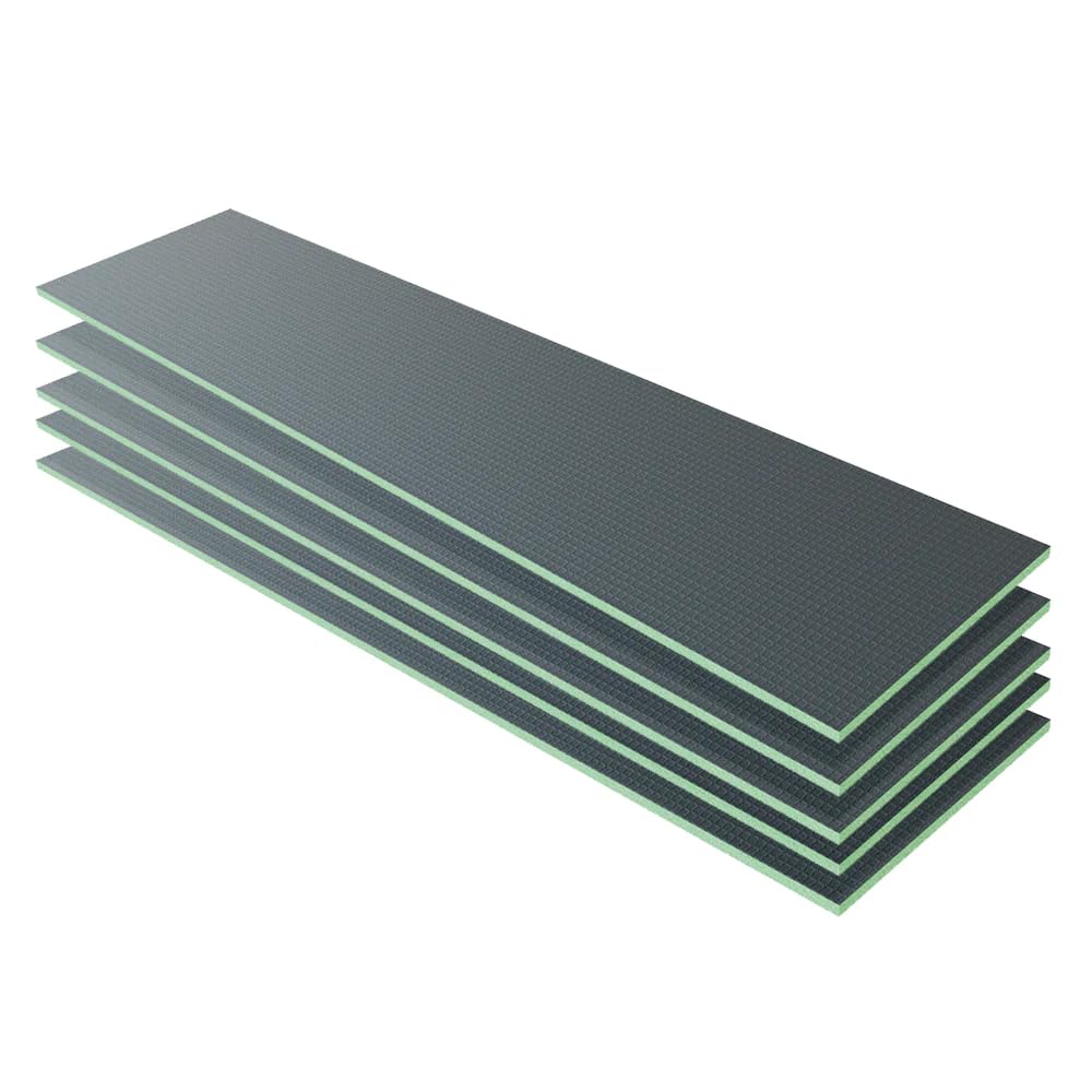 Pannello di Costruzione da Piastrellare in Estruso Polistrirene Rigido XPS Isolamento della Casa e del Bagno 2500x600X25 mm (5 pezzi/set)