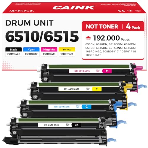Image of Phaser 6510 WorkCentre 6515 Drum Unit Replacement for Xerox 108R01420 108R01417 108R01418 108R01419 Imaging Unit Compatible for Xerox 6510N 6510DN 6510DNM 6510DNI 6515N 6515DN 6515DNM 6515DNI Printer