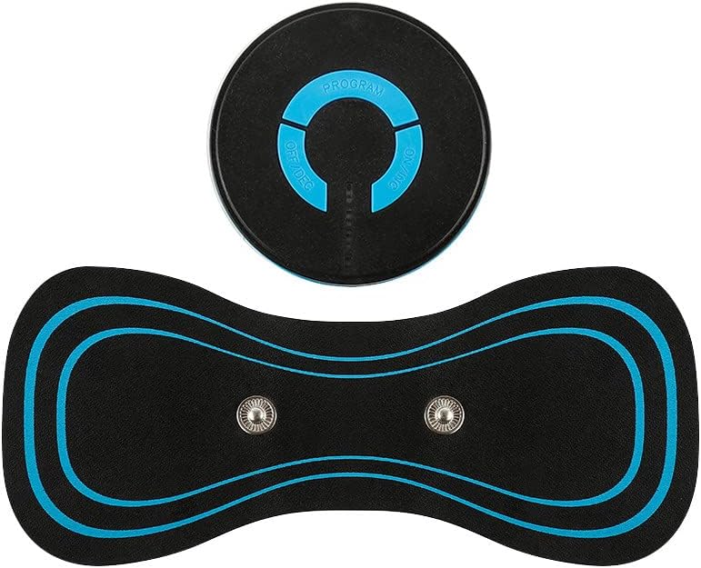 gitsvn Portable 6 Modes Electric Cervical Spine,Mini Massage Patch Vibration Muscle Relaxation Shoulder Neck Massager,Massage Relieve Fatigue Rechargeable