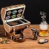 Whiskey Smoker Kit with Charred Wood Barrel (Patent Pending) – Cocktail Smoker with Torch & 6 Premium Wood Chips for Old Fashioned & Whiskey – Perfect Home Bar Gift for Men, Dad, Husband (No Butane)