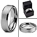 Charming Jewelers Tungsten Wedding Band Ring Grey 6mm Men Women Comfort Fit Grey Bevel Edge Brushed Polished Size 9