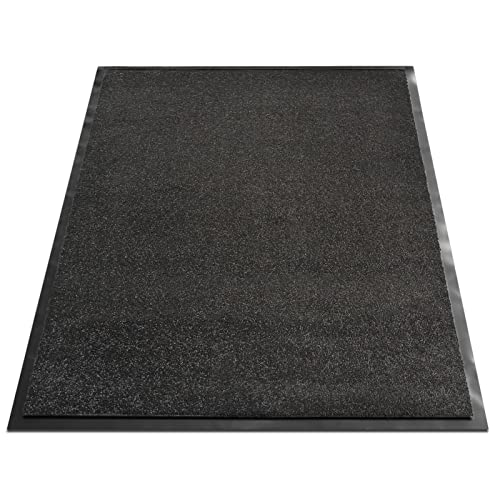 etm Schmutzfangmatte Mono - Fußmatte in leuchtenden Farben - Leistungsstarker Fußabtreter - Schmutzmatte für Innen und Außen (Schwarz, 60x90 cm)