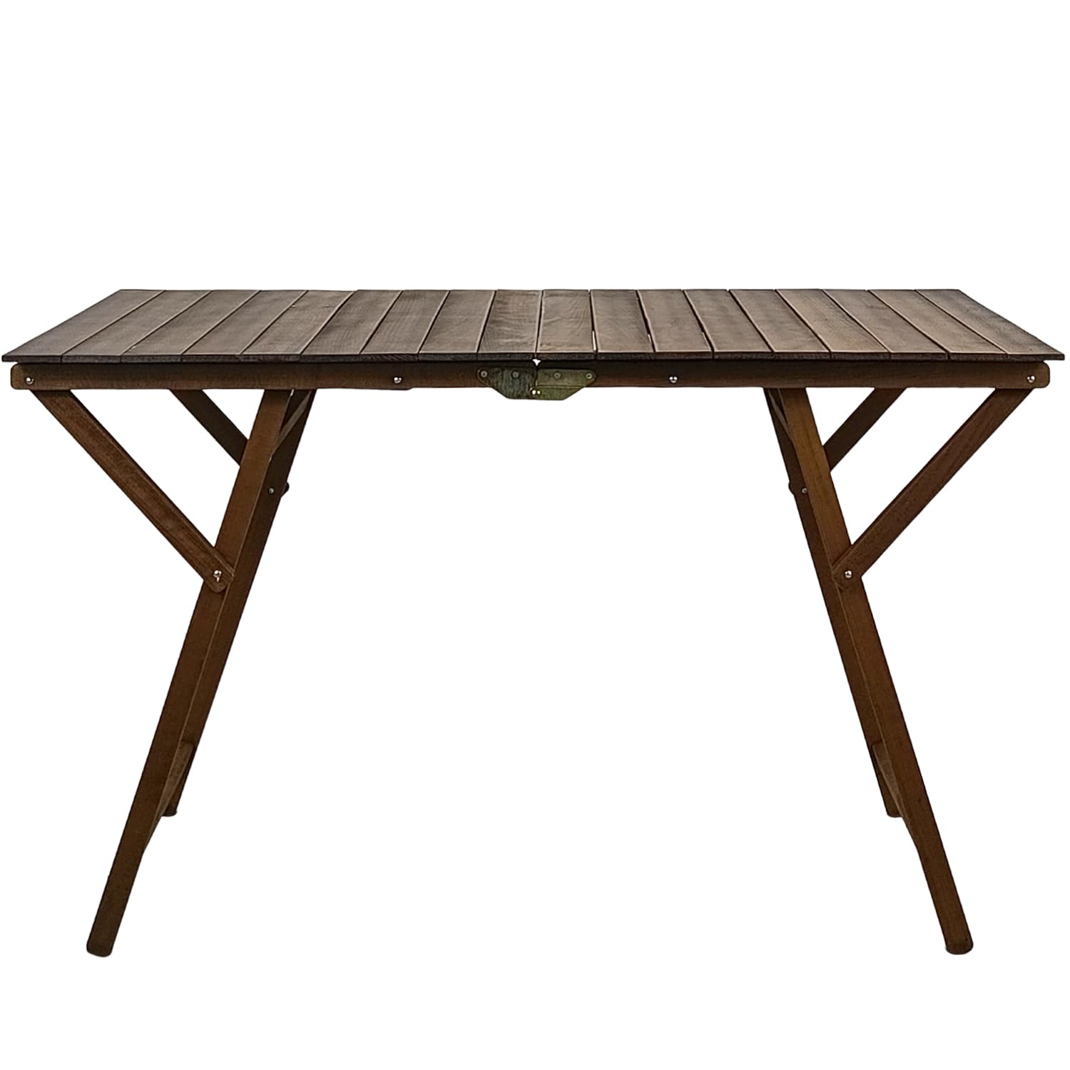Marvin Tavolo in Legno Pieghevole, Noce 70x140cm, Salvaspazio, Richiudibile, per Casa Campeggio, Portatile, Interno e Esterno (Noce)