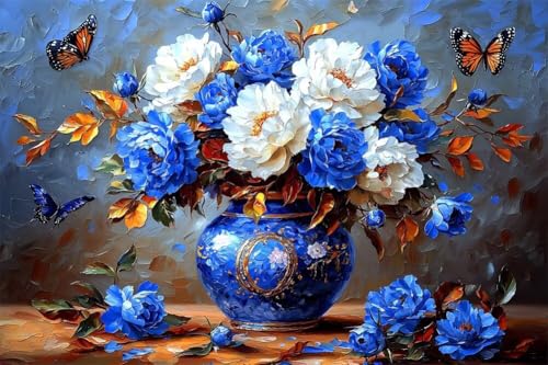 Adultos y Principiantes Diamond Painting Taladro Completo 5D DIY Arts Kits Flores Elegantes Imagen Diamante Pintura Pintura Punto de Cruz Para Decoración Pared Hogar Taladro Redondo 80x120cm A0715