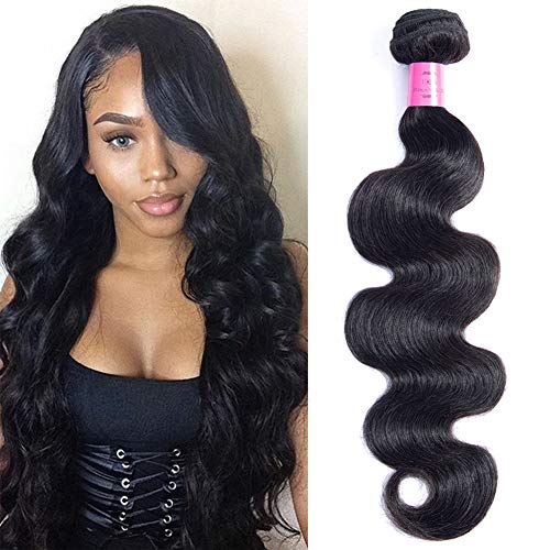 FDX Body Wave 1 Bundle Virgin Human Hair 10A Unprocessed Brazilian Body Wave Hair Single Bundle Hair Extensions Natural Color (28 inch)