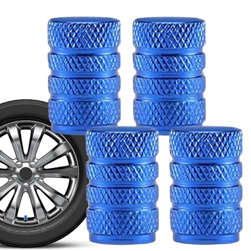 Tapones de Polvo para Neumáticos   4 Piezas de Aleación de Aluminio para Válvulas de Rueda | Cubierta de Vástago Universal para Motos, Camiones y Bicis | Protector Estanco con Junta