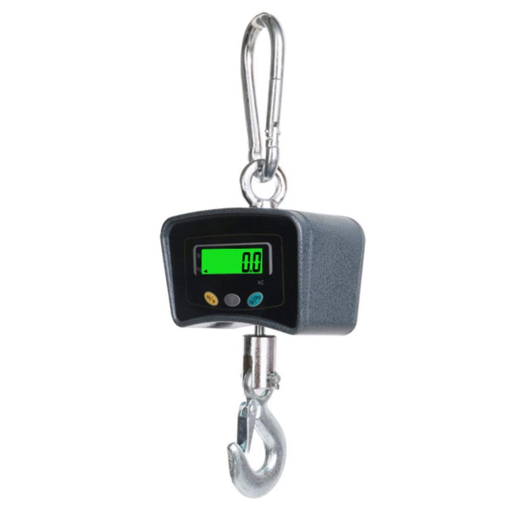 MYUYEE Hanging Scales Digital Weight Scale With Cast Aluminum Case Handheld Mini Crane Hooks For Farm Hunting Fishing Outdoor Electronic Hook (B-1000Kg/0.5Kg)