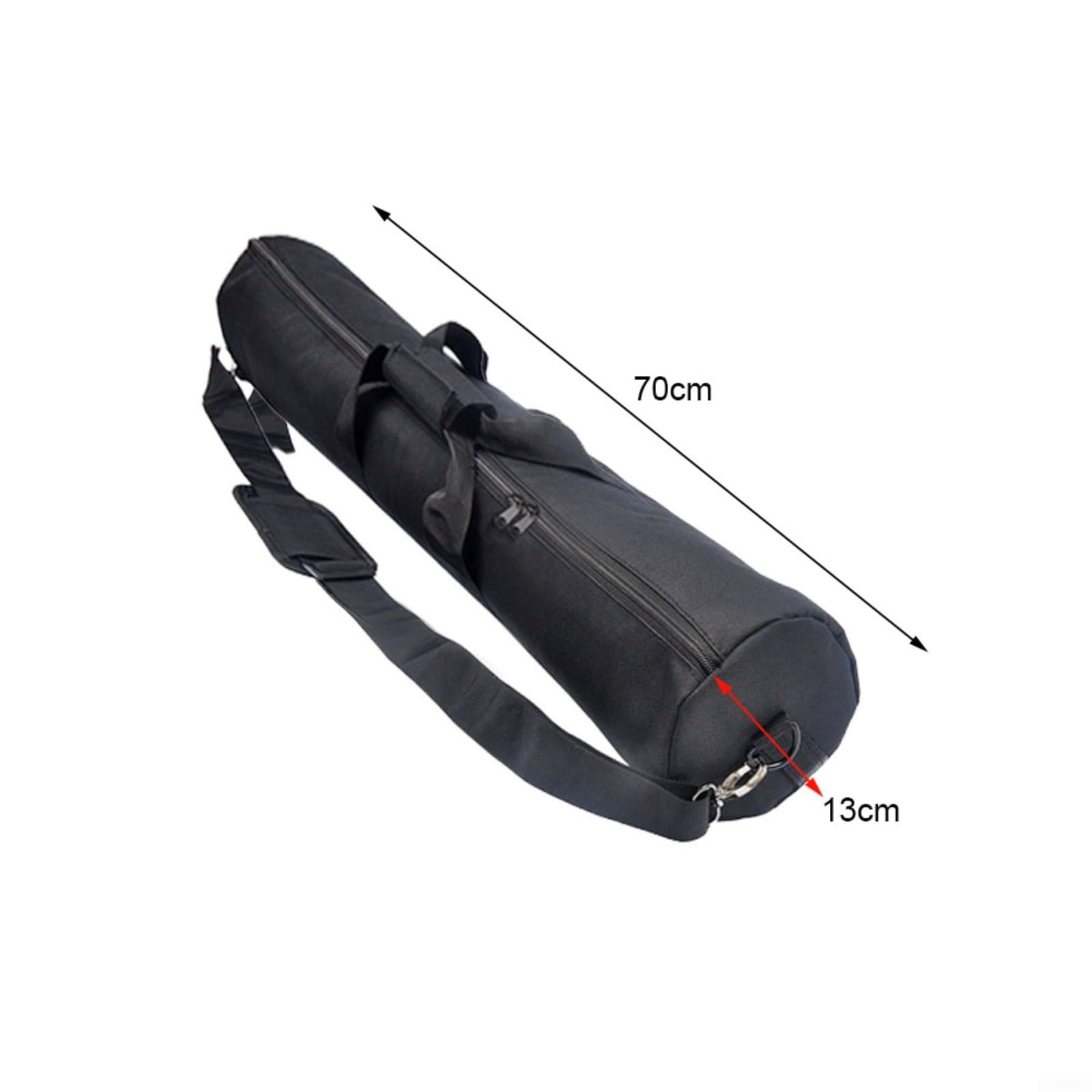 Sac de transport portable pour trépied, étanche, léger, 70-120 cm, noir, unisexe, décontracté/sportif, fermeture à glissière, poche extérieure, bandoulière, coque souple, sac pour trépied