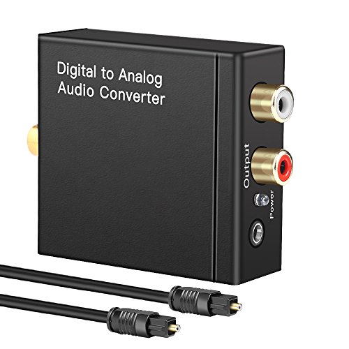 Digital to Audio Converter Digital Optical Toslink Coaxial Inputs to RCA Audio Adapter
