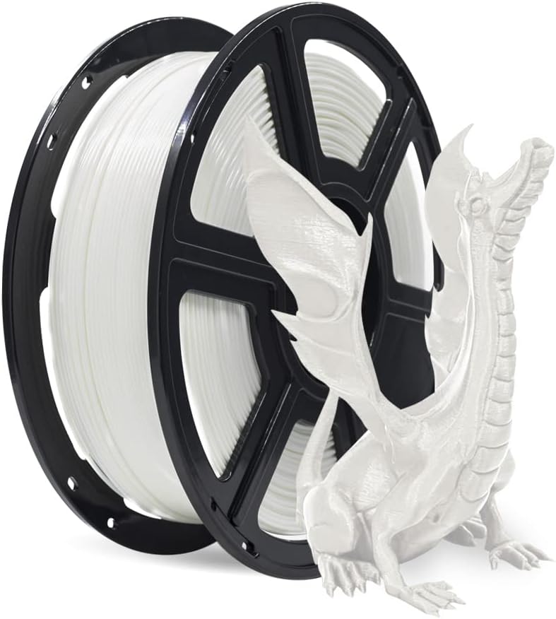 FLASHFORGE Official Flashforge PLA 3D Printing Filament 1.75mm 1KG/Roll for Creator Series (White)