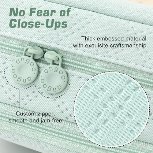 Image of EASTHILL Large Capacity Pencil Case Cute Pencil Pouch with Handle Stationery Pen Bag for Teen Girls-Green