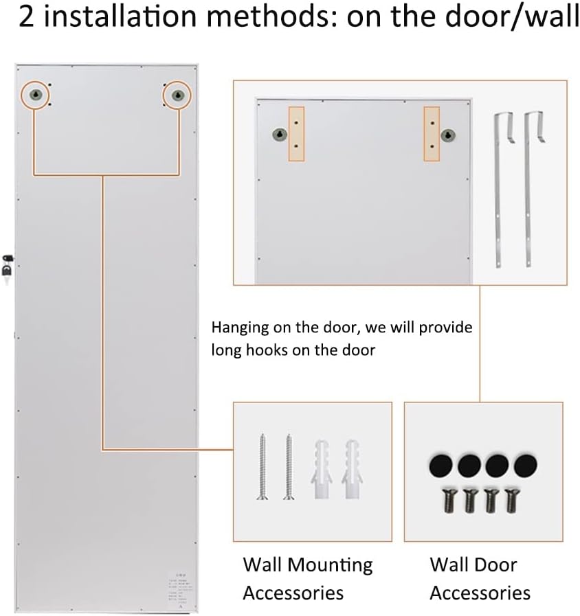 ロック可能な全身鏡 ジュエリーキャビネット付き ミラースタンド付き大型ジュエリーキャビネット 収納付き内鏡 リビングルーム 玄関壁画