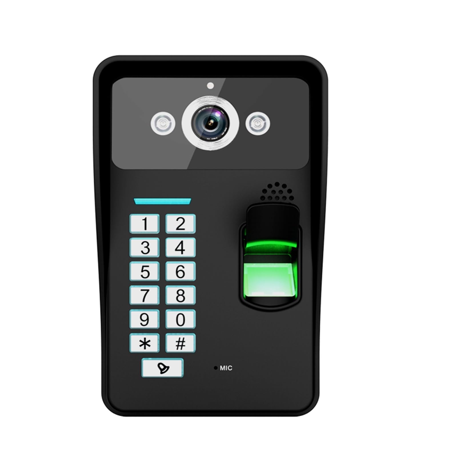 Klawisz Dotykowy 7 "Lcd Wideodomofon Z Czytnikiem Linii Papilarnych Instalacja W Mgnieniu Oka